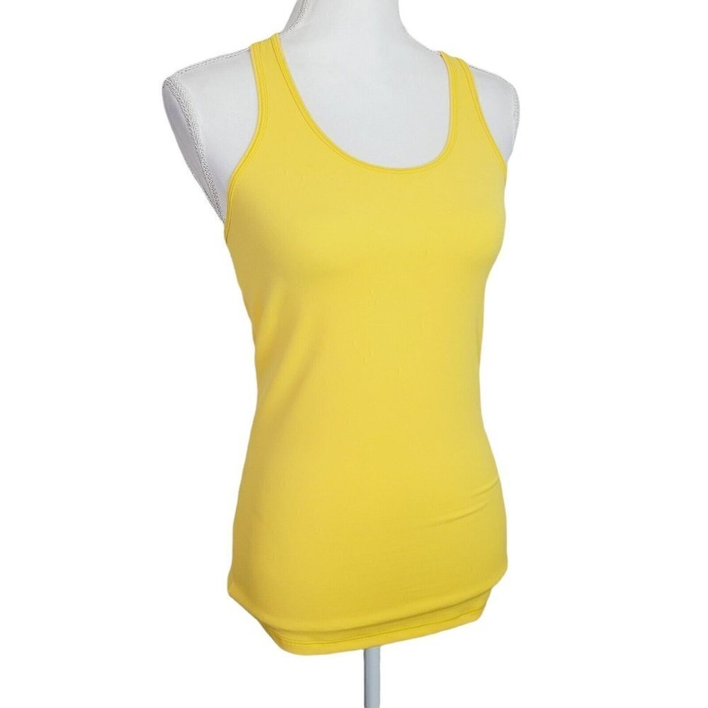 Calia XSmall Fitted Move Tank Top Yellow NWOT Athletic Racerback Casual Wear